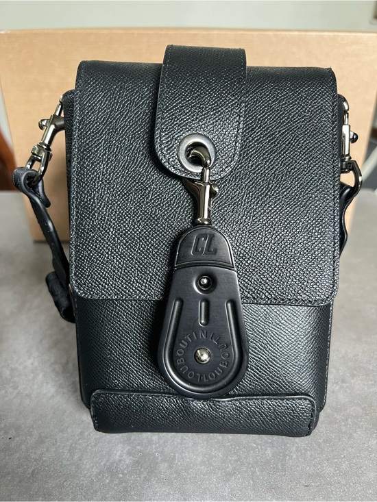 Christian Louboutin Other - Christian Louboutin Black Textured Leather Belt Bag